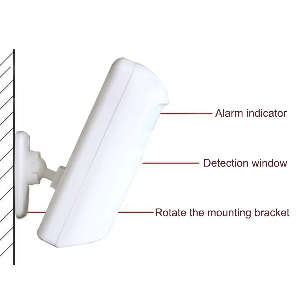 711 Smart Infrared Detector Wireless Motion Sensor DC 9V 433MHz PIR Alert GSM Security Burglar Alarm Systems for Home House Shop