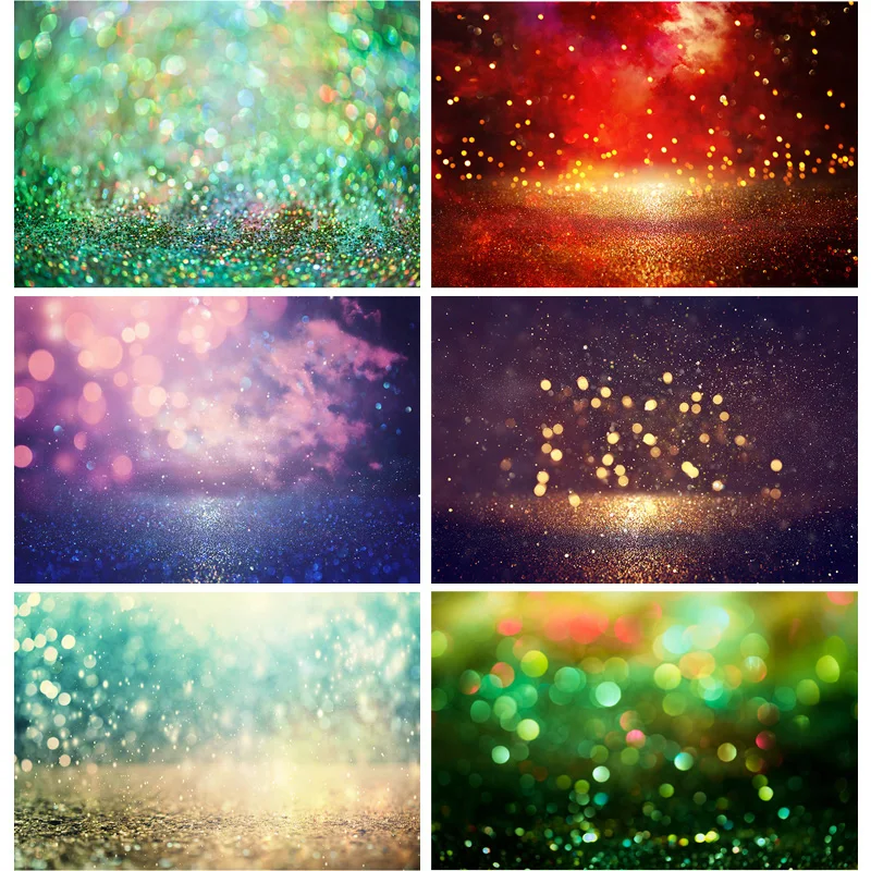 

SHENGYONGBAO Art Fabric Photography Backdrops Prop Glitter Facula Light Spot Theme Photography Background GBT-08