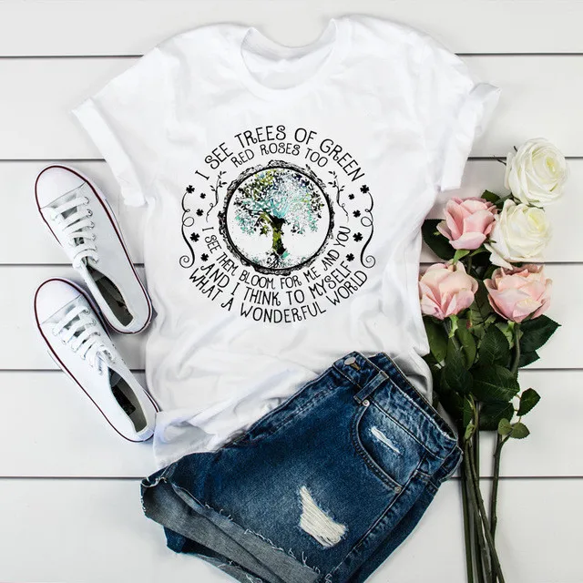thumbnail image 1 of Camiseta de manga corta con estampado de latido de corazón de leopardo para mujer, ropa estampada Harajuku, Top de mujer, verano, novedad, 1 of 5