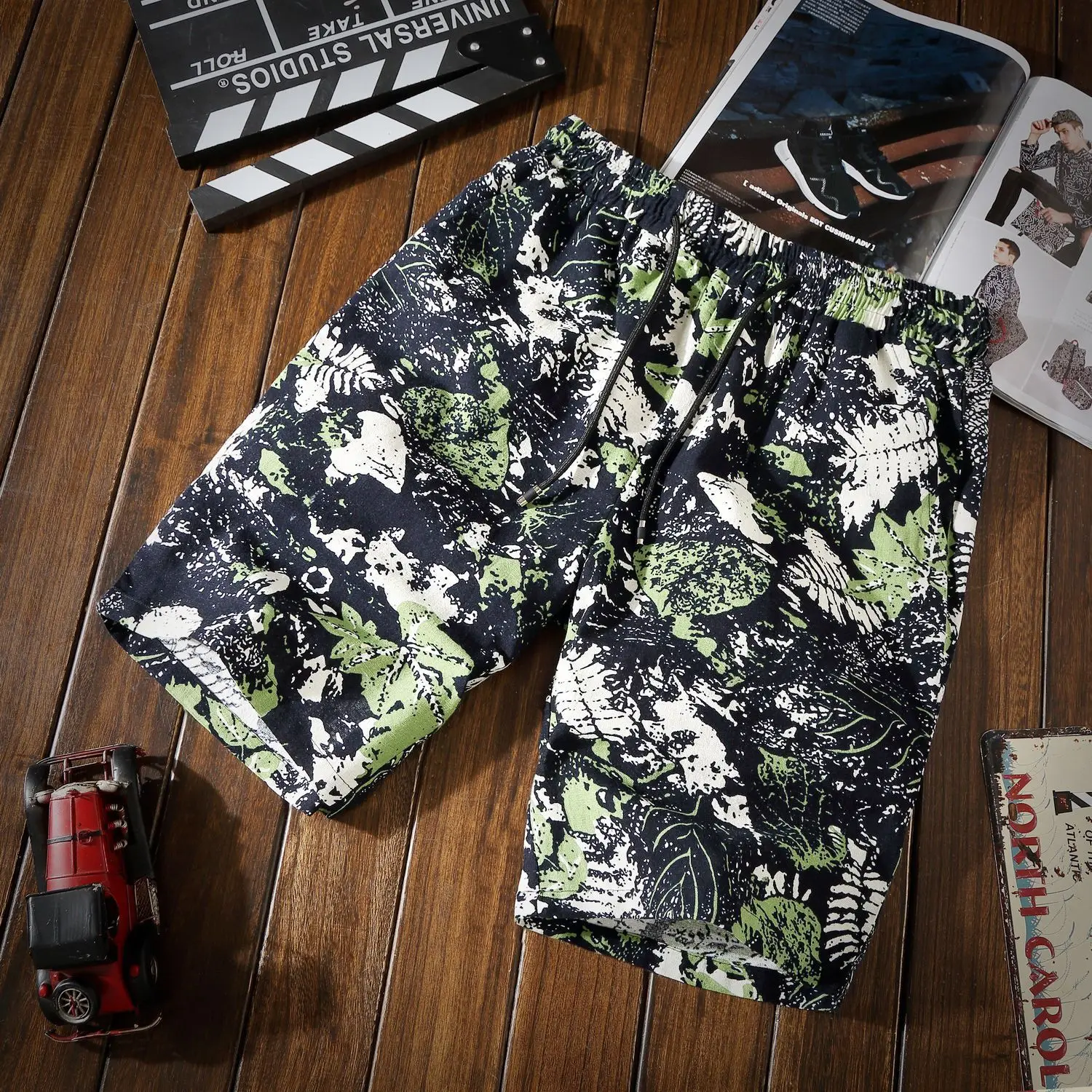 8XL мужские пляжные шорты с принтом в стиле ретро Весна Лето Новые модные повседневные свободные удобные брюки уличные быстросохнущие спортивные шорты