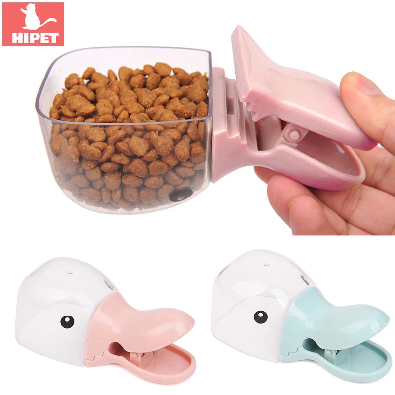 

Pet Food Spoon For Dog Cat Food Spoon Multi-Function Cartoon Plastic Duckbilled Puppy Kitten Feeding Supplies Dog Food Container