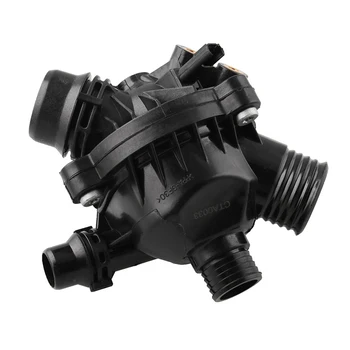 

11537549476 Plastic Wear Resistance Anti Corrosion Car Easy Install Replacement Practical Thermostat Black For E90 330 E60 530