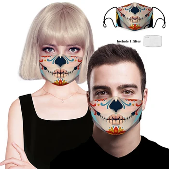 

Funny Printed Mask PM2.5 Filter Children Mouth Masks Printing Adults Kids Anti-dust Face Mask Washable Mascarillas Fast Delivery