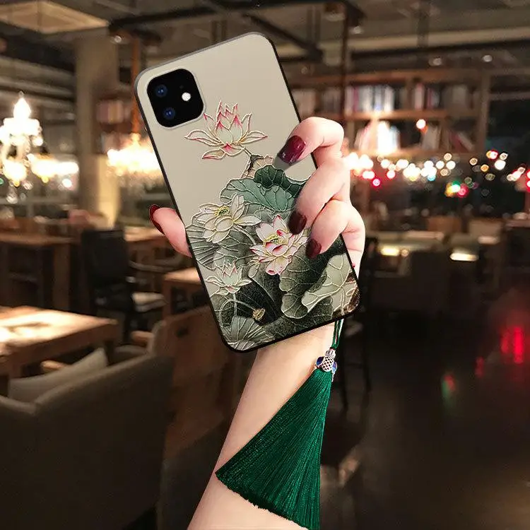 Розовый эльф классический ретро iphone телефон оболочки рельефный материал для iphone 11 чехол оболочки Другие модели телефонов Индивидуальные - Цвет: White