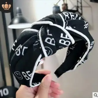 36 шт/лот DIY мульти простые ткани головная повязка буквы улыбающееся лицо галстук узел повязка для волос Инструменты для укладки аксессуар HA950