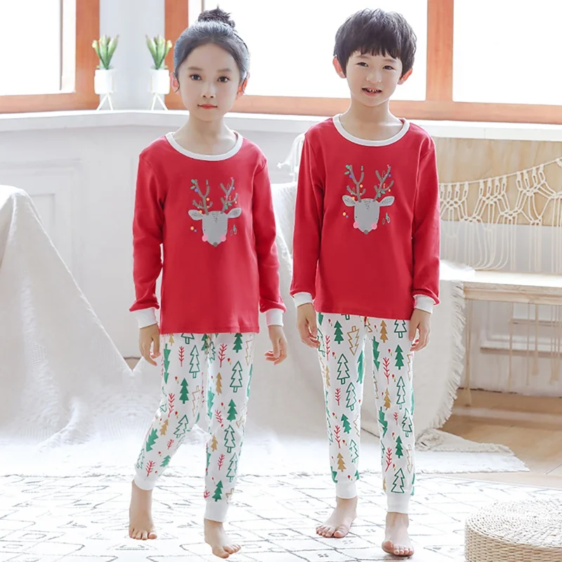 Осенняя Пижама, комплект одежды для сна с рисунком для маленьких мальчиков и девочек, блузка с длинными рукавами, Топы+ штаны, пижама