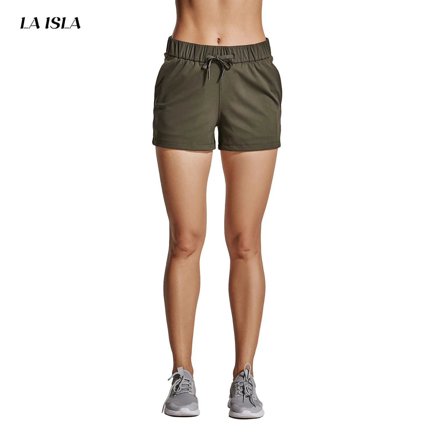 

Women's Medium Rise Relaxed Fit Sports Shorts with Pockets(Inseam: 2.5 Inches)