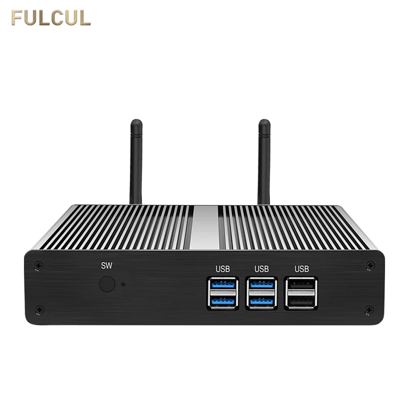 

Fanless Mini PC Intel Core i7 6498DU i5 7200U Desktop Mini SATA SSD Dual LAN DDR4 HDMI VGA 6*USB 2*COM LAN Windows 10 WIFI