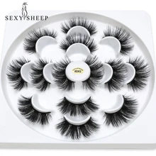 7 пар 3D ресниц хлопок черный терьер натуральные длинные толстые накладные ресницы ручной работы инструменты для макияжа многоразовые полные полосы ресницы