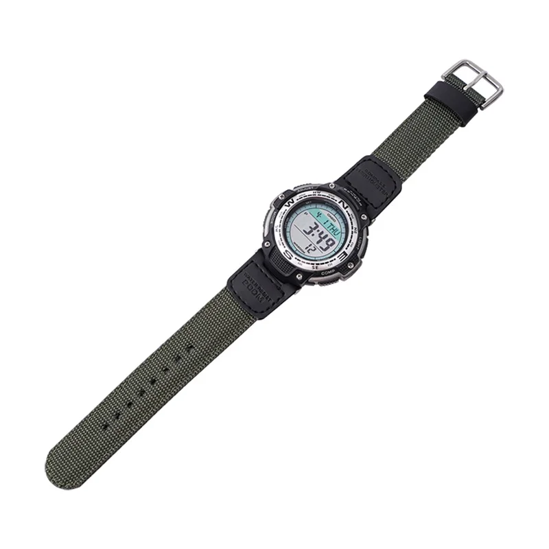 Für Casio SGW-100 sgw 100 GW-3500B Militärgrünes Nylon-Uhrenarmband, wasserdichter Ersatzriemen, Zubehör für Fahrsportuhren – Detail 5