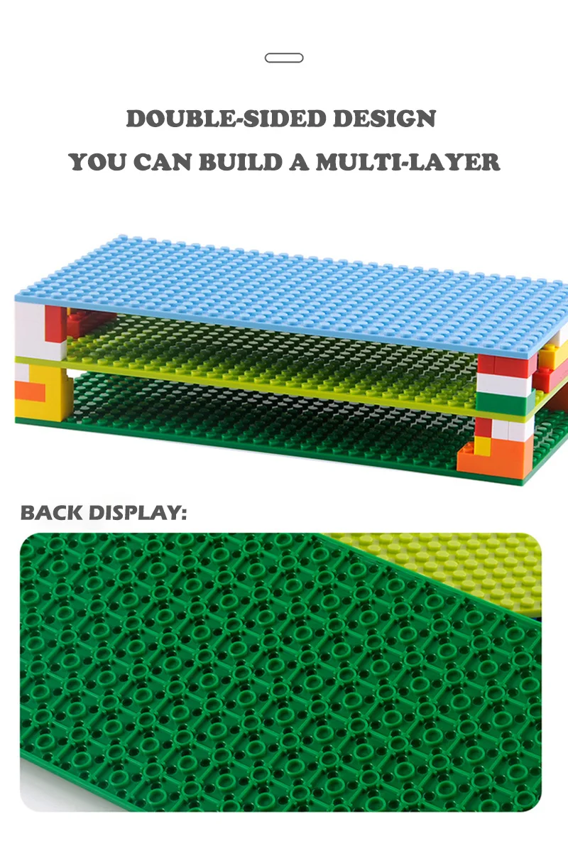 Классический базовый 32*32/16*32 точек Двусторонняя опорные плиты, DIY Строительные Кирпичи совместимы лего блоков аксессуары детские игрушки
