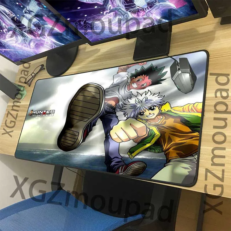  XGZ HD Pop Anime Hunter Custom Large Computer Desk Mat Precision Black Lock Edge Mouse Pad Rubber N