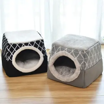 

Round Cat Bed -dog Bed Cute and Comfortable Self Warming Plush Calming Cat Bed