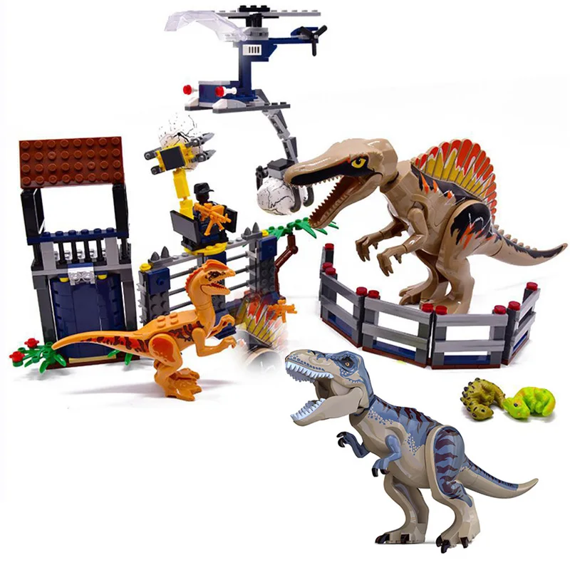 

Heavy Claw Dragon Jurassic World Dinosaurs Figures Bricks Tyrannosaurus Assemble Building Blocks Legoinglys Dino Toy Dinosuar