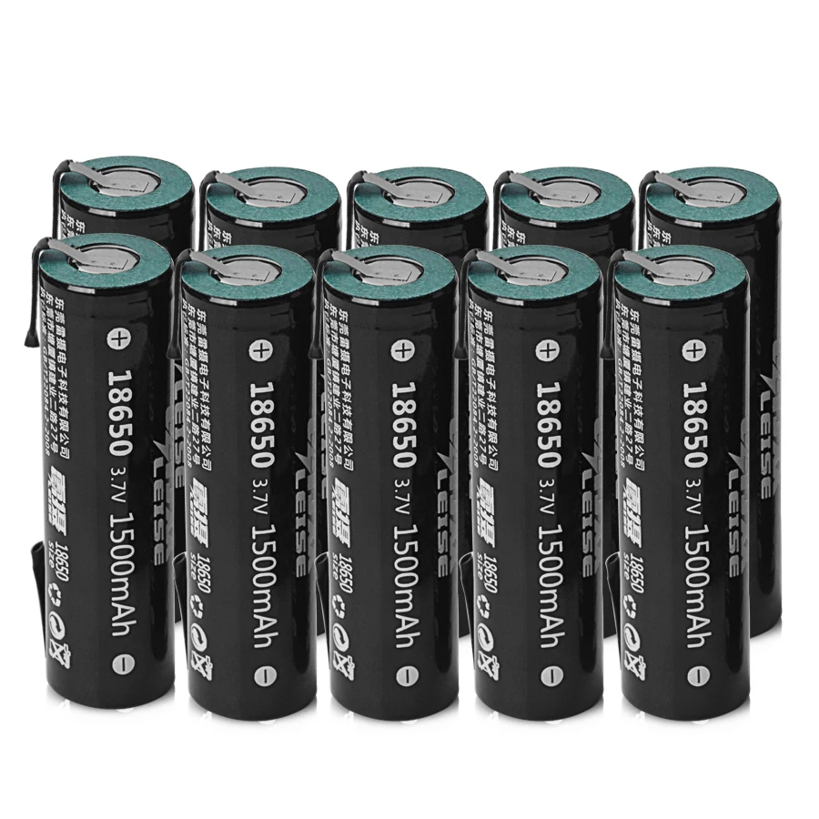 Leise 18650 1500 mah 3,7 V литий-ионная аккумуляторная батарея с сваркой никель листовые батареи для DIY power Bank