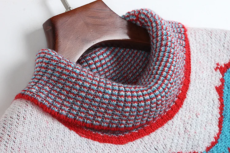New Style in New High-collar Knitted Long Sleeve Colour Colour Colour Colour Coloured Outside Loving Jacquard Shirt Fashion New Style in New High-collar Knitted Long Sleeve Colour Colour Colour Colour Coloured Outside Loving Jacquard Shirt Fashion