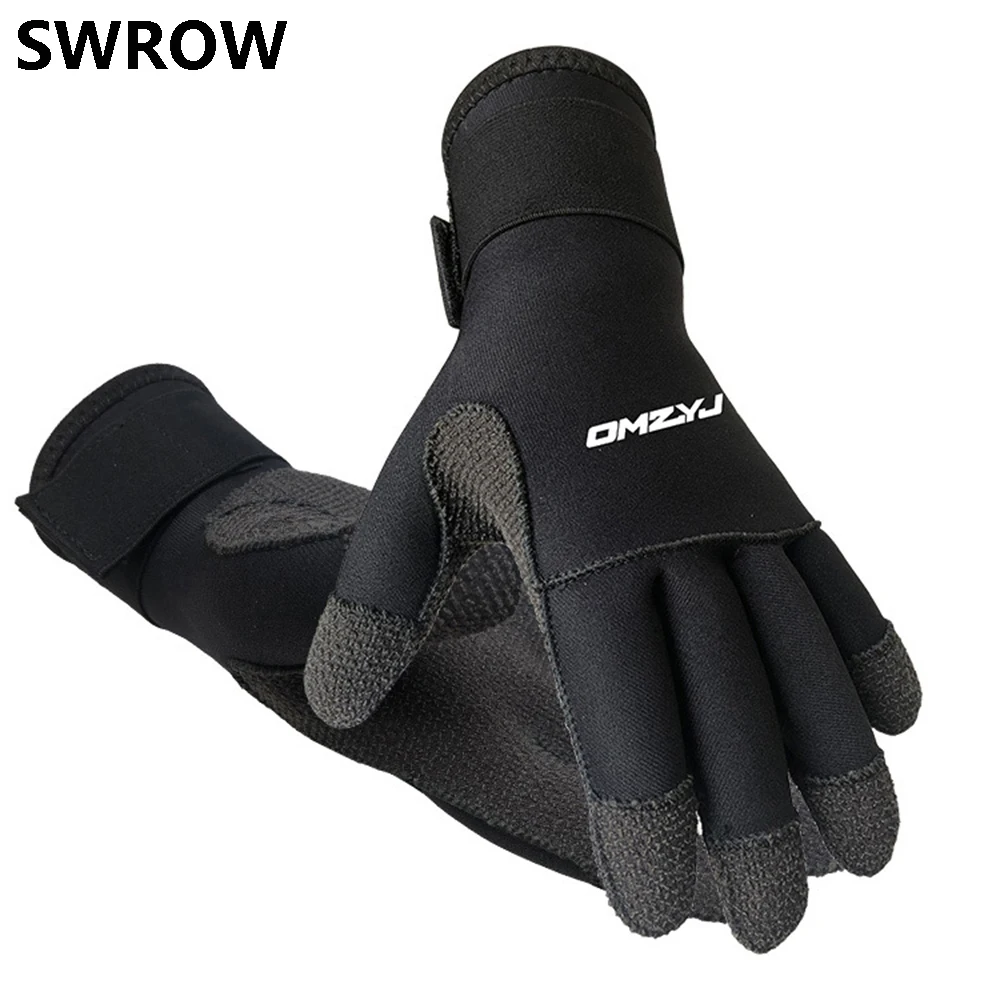 

4mm neoprene diving gloves winter swimming warm underwater hunting non-slip anti-stab fishing gloves snorkeling swimming gloves