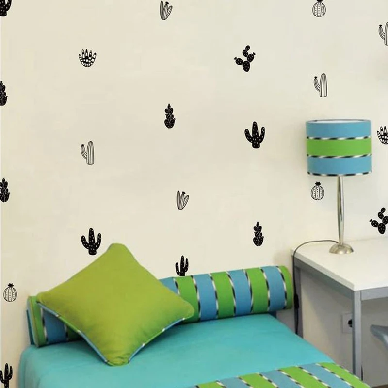 Home Decoration Cactus Plant Wall Decals DIY Art Vinyl Succulent and Cacti Stickers for Kids Nursery Room Living Room Wallpaper (5)