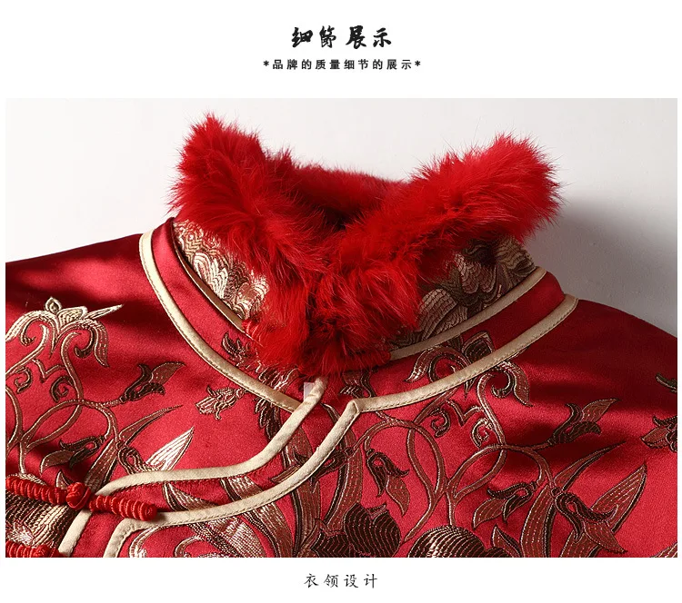 women tang suit Chinese red cheongsam tops vintage traditional embroidery top oriental festival clothing