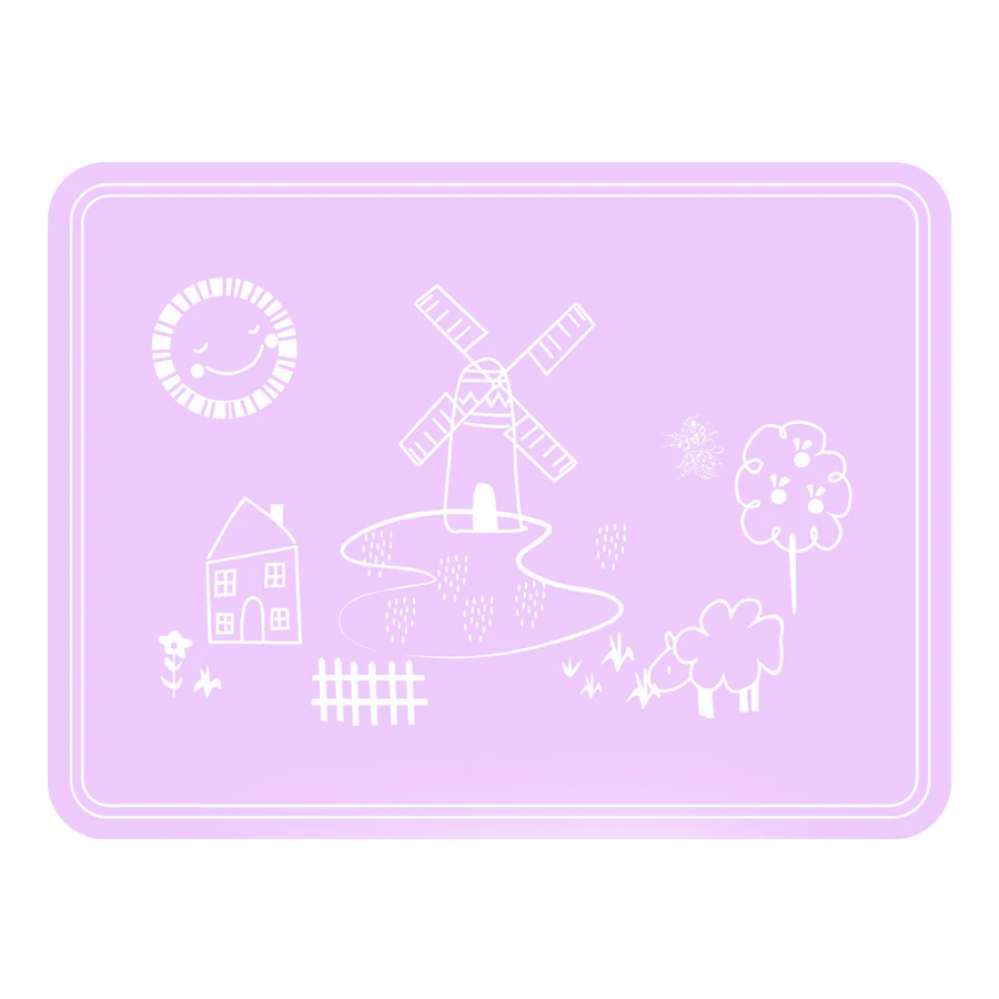Light purple Подстилки для детей, силиконовые подстилки для малышей, водонепроницаемый термостойкий нескользящий кухонный стол обеденный коврик, портативный легко чистить - Цвет: Light purple