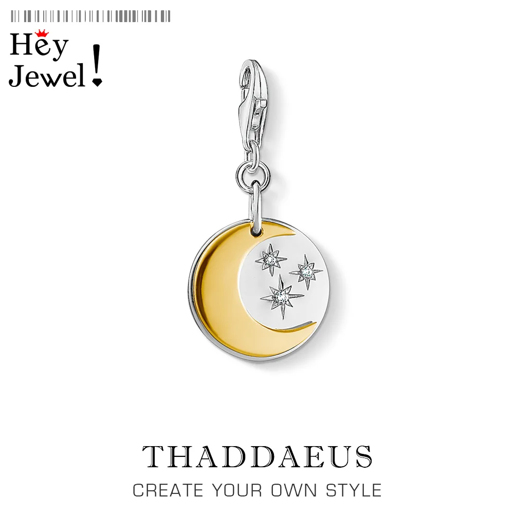 

Charm Pendant Moon & Stars,2019 Autumn Universe Thomas Jewelry For Women Men Trendy Gift In 925 Sterling Silver Fit Bracelet