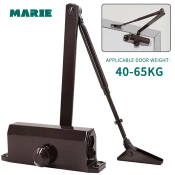 

MARIE 1303 Brown Automatic Hydraulic Buffer Door Closer Speed Adjustable Silent Closing Door Protector for 40kg-65kg Door