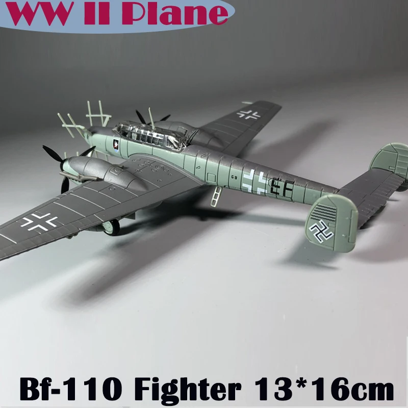 1/100 WW2 самолет фашистская Германия BF-110D истребитель литья под давлением пластиковая модель Коллекция военных энтузиастов подарок на день рождения для мальчика - Цвет: BF-110