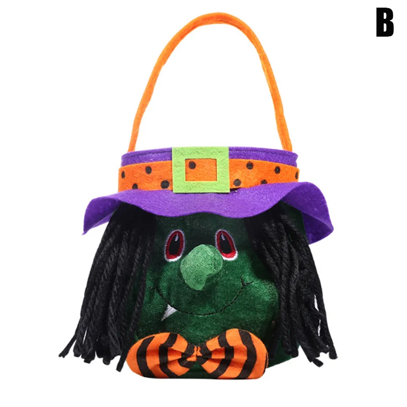 Small Halloween Gift Bag Reusable Fabric Bag for Trick or Treating Halloween Decoration SEP99
