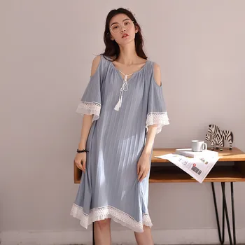

2020 New Style Sleepwear Dress Woman Pajamas Nightgowns Casual Home Wear Summer