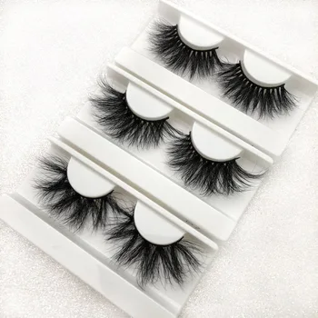 

25mm Extra Length Cruelty free 3D Mink Lashes Full Strip Lashes Soft False Eyelashes Makeup Lashes