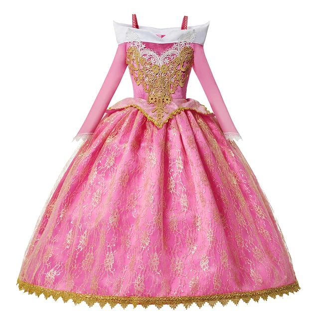 Ragazze che dormono bellezza Aurora abito da principessa maniche lunghe  spalle scoperte abito di pizzo bambini splendido regalo di natale abiti da  festa fantasia|Dresses| - AliExpress