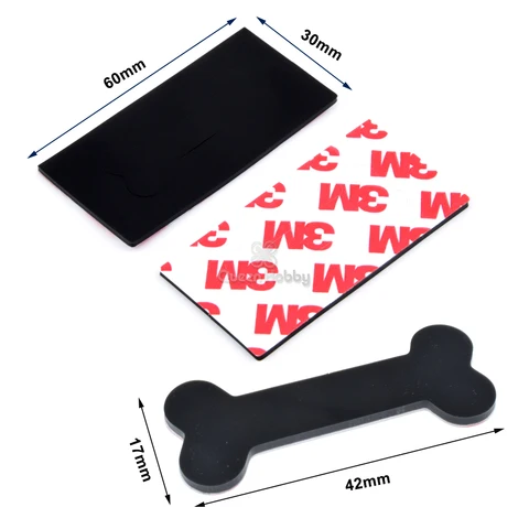 10pcspack Silicone Non slip Mat Battery Anti Skid Pads Dog bone shape Thickness Stickers for RC Multirotor FPV Racing Drone title=