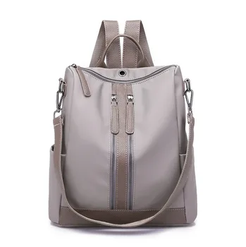 

HGCBB 15L Nylon Women Backpack 2020 Fashion School Bag Travel Backpacks for Teens Female Korean Trendy Back Pack Black Gray New