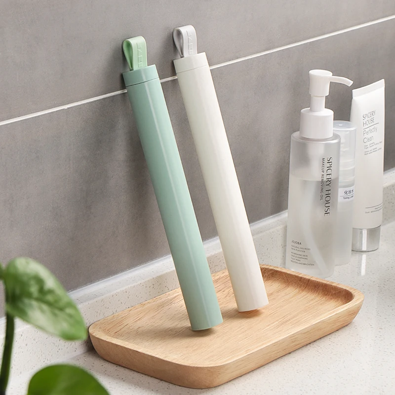 Portable Toothbrush Box Holder with Cover for Travel Camping Hiking Bathroom Storage