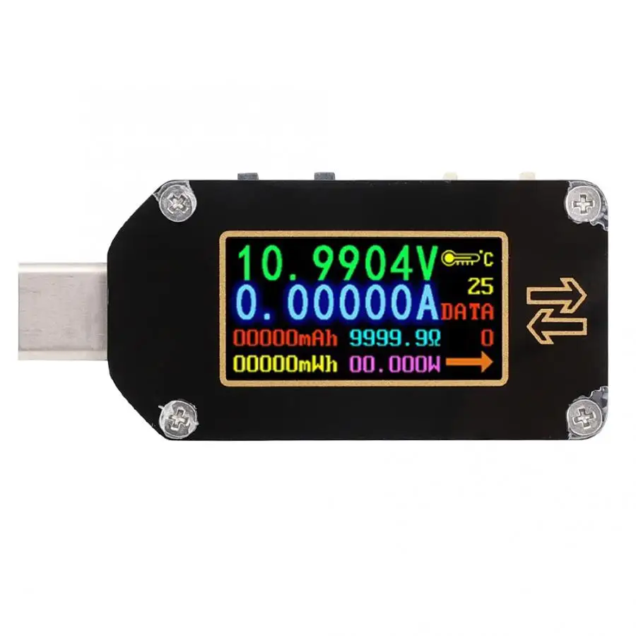 USB тестер цифровой вольтметр Амперметр тип-c DC измеритель напряжения тока