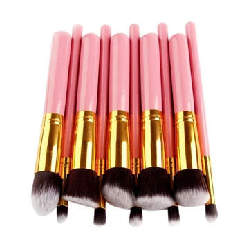 

10 Pcs Makeup Brushes Set Pincel Maquiagem Cosmetics Maquillaje Makeup Tool Powder Eyeshadow Cosmetic Set Pink Gold