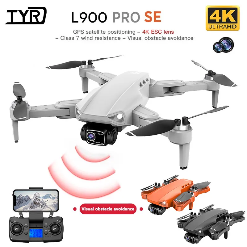 Drone GPS L900 Pro SE With Avoidance HD Dual Camera Dron 4K Brushless Motor gps Quadcopter Distance 1.2km Professional Drones | Игрушки и