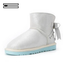 SHUANGGUN/ г. Зимние ботинки Классические австралийские ботинки из овчины и шерсти теплая женская обувь из толстого хлопка сапоги для женщин