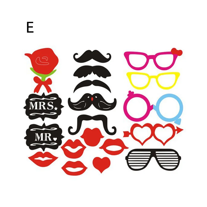 Свадебное веселье реквизит для Фото Оформление студии DIY Mr Mrs реквизит для фотографий аксессуары для фото свадебный душ поставки для свадебной вечеринки - Цвет: 19pcs