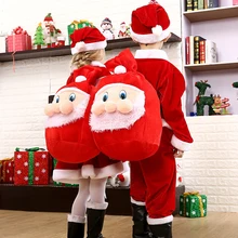 Рождественские детские сумки для конфет, Санта-Клаус, снеговики, рождественские подарочные сумки, новогодний Рождественский рюкзак на шнурке