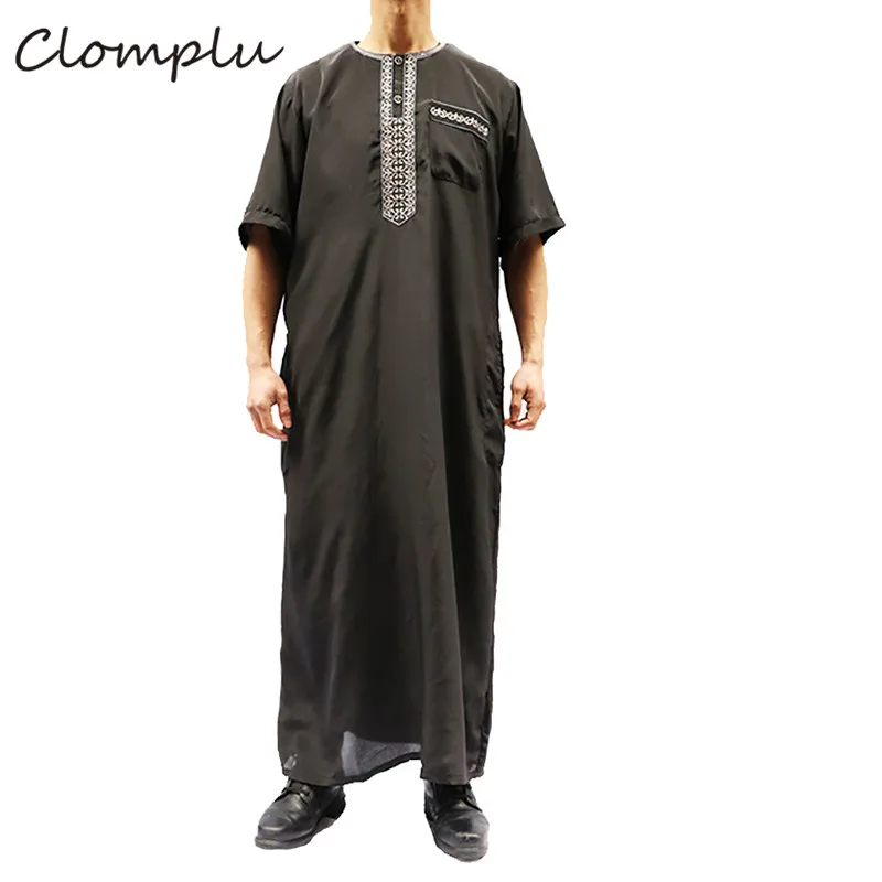Clomplu 12 шт. jubba thobe abaya мусульманское платье Саудовской Аравии Исламская одежда модная повседневная мужская одежда случайных цветов