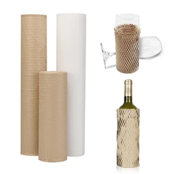 Rouleau de papier Kraft de 50CM, papier nid d'abeille décoratif fait à la main, matériel d'emballage pour cadeau, fête d'anniversaire de mariage, ménage 
