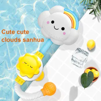 

Easy Install Bathroom Accessory Spray Water Swimming Bathing Shower Faucet Toy Baby Dabbling Children Gift Cloud Rainbow Cute