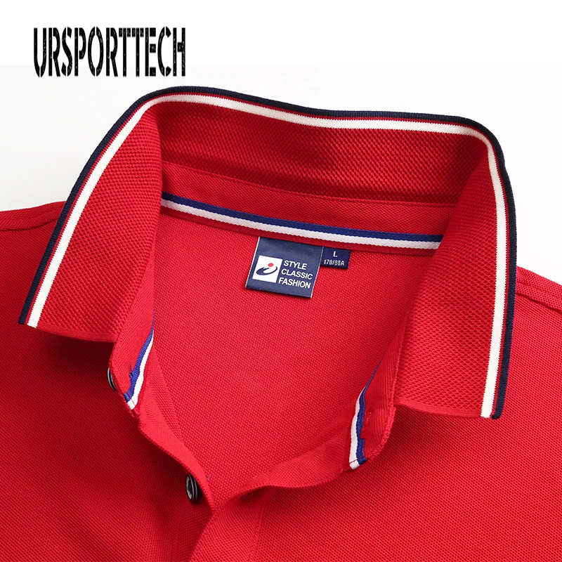 URSPORTTECH Polo рубашка мужская плюс размер 3XL 4XL Sping Осенняя брендовая мужская рубашка поло с длинным рукавом Повседневная мужская рубашка s рубашки поло