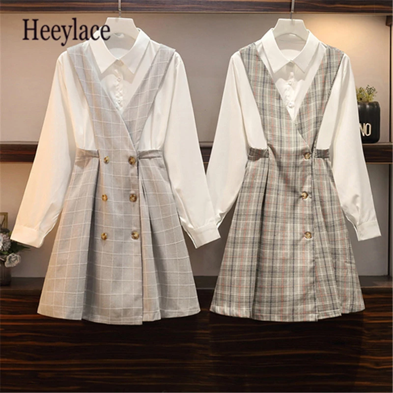 Женский офисный топ и юбка размера плюс 2019 комплект из двух предметов Костюм