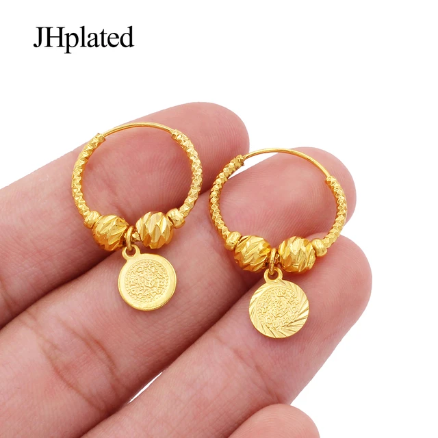 Minimalist CZ diamond Gold hoop Earrings | American diamond Small crys –  Indian Designs