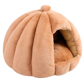 

Pet Cat Dog Cute House Bed Mat Warm Soft Removeable Kennel Nest Pet Basket Tyteps Funny Fruit Pumpkin House for Cat Dog Tent