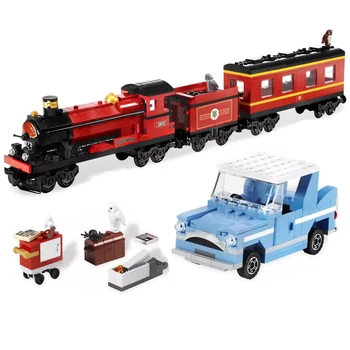 

Compatible 4841 Technic citys Harry prince Hogwarts Express Sets Function Express Train Station MOC model Toys for childrens