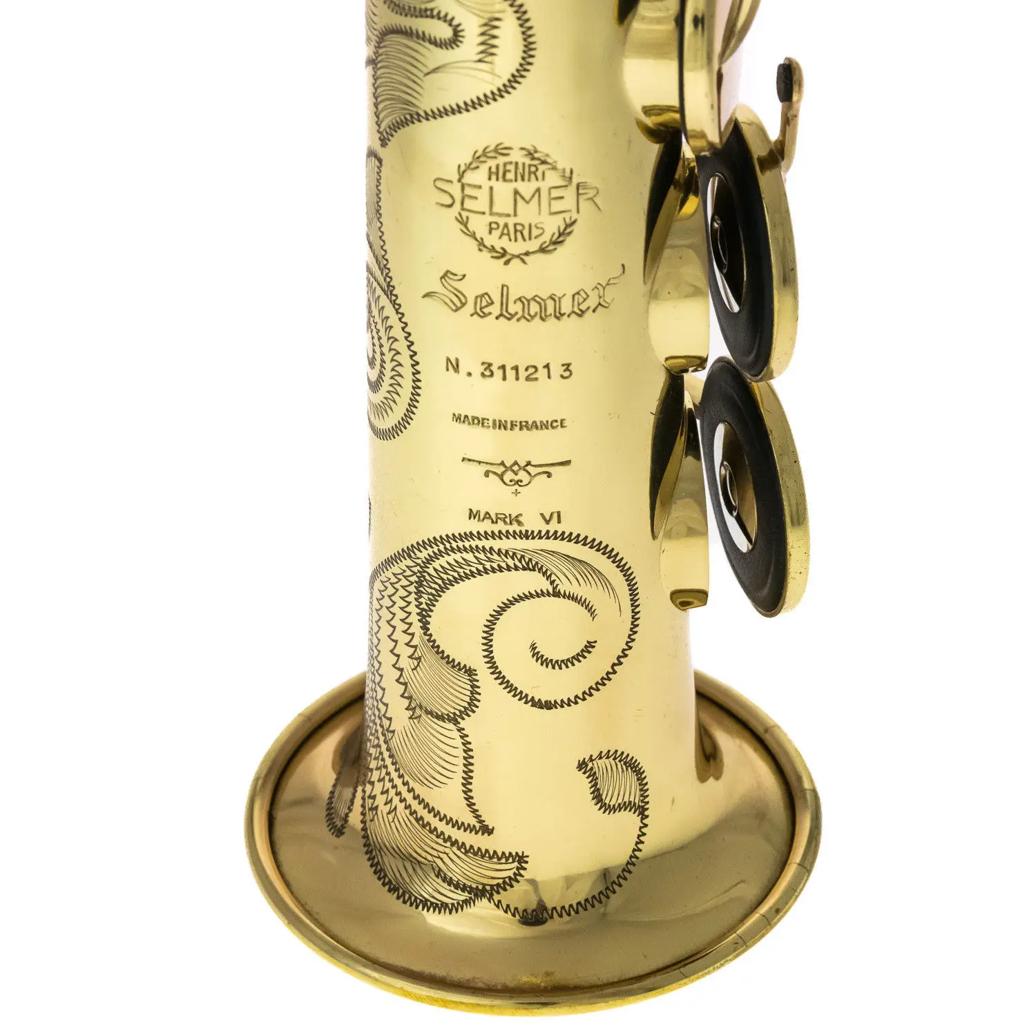 

Perfect sound Copy 95% Soprano Saxophone Mark VI Bb Lacquer gold Saxophone Golden Soprano Sax Professional Musical Instruments