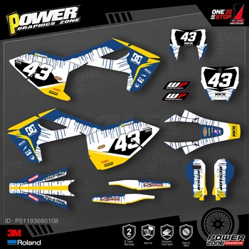

PowerZone Custom Team Graphics Decals 3M Stickers Kit For Husqvarna Sticker 2016-18 TC FC TX FX FS 2017-19 TE FE 125-450cc 08